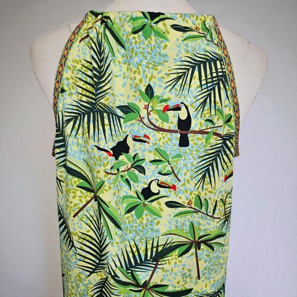 America and Beyond Green Tropical Maxi Dress - Picture 8 of 11